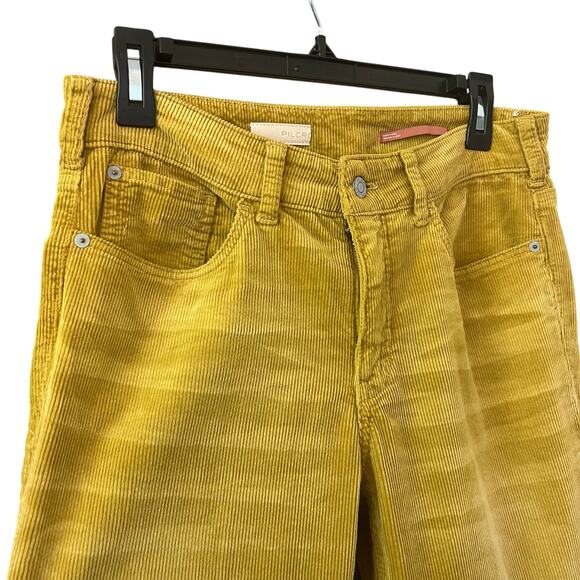 Pilcro The Vintage Straight Corduroy Pants Yellow - Picture 3 of 8